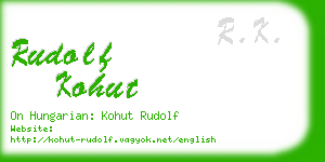 rudolf kohut business card